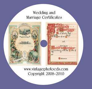 Wedding or Marriage Certificates. You print CD  