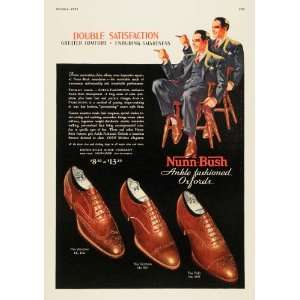  1937 Ad Nunn Bush Ankle Fashioned Oxford Leather Shoes 