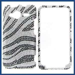  HTC Evo Shift 4G Full Diamond Silver Zebra Protective Case 
