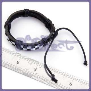 5pcs Fashion Surfer Leather Bracelet Cuff Wristband  