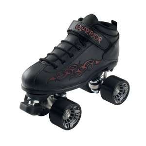  Riedell roller skates RW Warrior quad speed skate black 