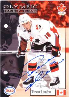 TREVOR LINDEN 1998 Esso Olympic Heroes Signed AUTO  