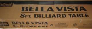 Mizerak Bella Vista 8ft Billiard Pool Table w/Accessory Kit Complete 
