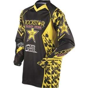  ANSWER RACING ION ROCKSTAR JERSEY BLACK/YELLOW VENTED 2X 