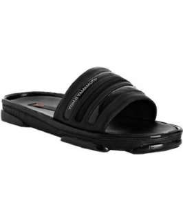 Adidas Y 3 black leather Yohjjilette sandals  
