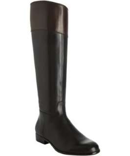 Ciao Bella dark chocolate and brown calf Tori flat boots   