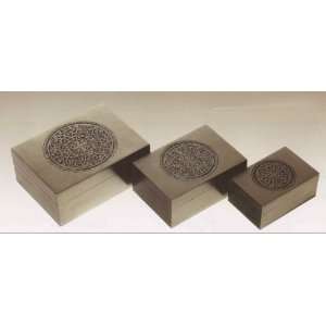  Dark Wood Nesting Boxes Set of 3   From India: Health 