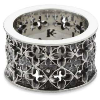 King Baby Mens Wide Relic Band Sterling Silver Ring, Size 10 