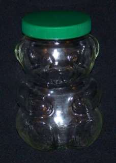 Vintage 1980s Kraft Peanut Butter Teddy Bear Glass Jar HTF  