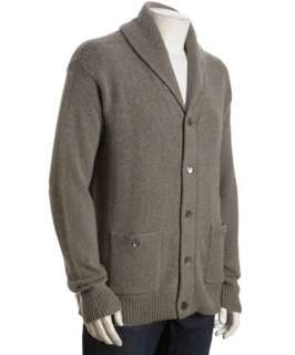 POLO Ralph Lauren grey foldover neck cashmere blend chunky cardigan