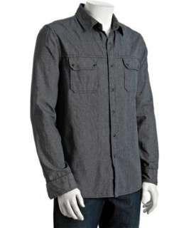 Joes Jeans navy railroad stripe cotton Relax fit shirt  BLUEFLY up 