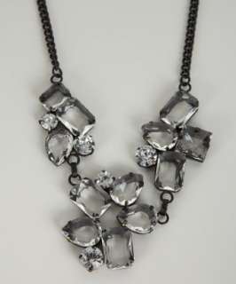 Kenneth Jay Lane black and crystal cluster necklace   up to 70 