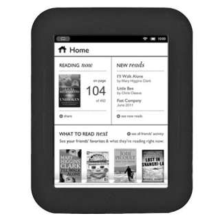 For  Nook Simple Touch Black Soft Gel Silicone 