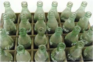 Vintage Wooden Coca Cola Crate w/ 24 6.5 oz Bottles  