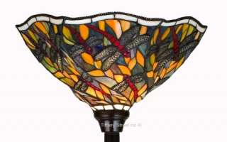 Dragonfly Torchiere Tiffany St Stained Glass Floor Lamp  