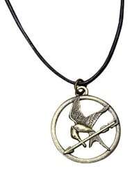 The Hunger Games Movie Mockingjay Pendant on Leather Cord