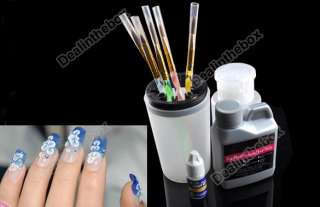 Nail Art Tips Kit Set Full Combo Liquid Powder DIY Acrylic Decorations 