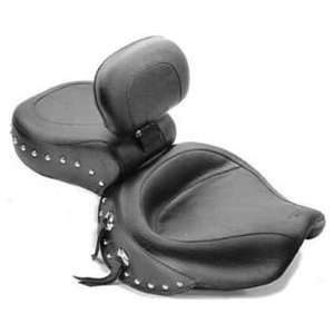 MUSTANG WIDE TOURING SEAT w/DRIVER BACKREST STUDDED 10 12 HONDA VT1300 