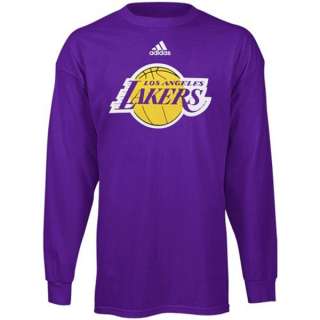 Los Angeles Lakers Adidas Purple Primary Logo Long Sleeve T Shirt 