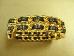 CHANEL Vintage Watch PREMIERE Gold Chain Quartz 1987 M size Authentic 