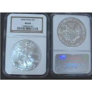  2004 NGC MS 69 American Eagle Silver Dollar Everything 