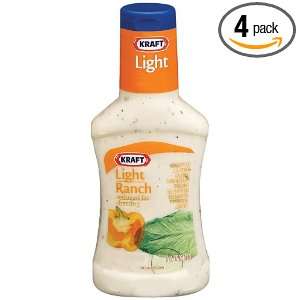 Kraft Light Ranch Salad Dressing, 8 Ounce Bottles (Pack of 4)  