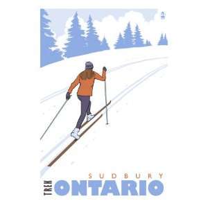  Cross Country Skier, Sudbury, Ontario Giclee Poster Print 