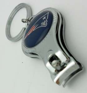   Patriots NFL Football Team 3 In 1 Bottle Opener Keychain Nail Clip