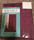waverly linen stripe plum fabric shower curtain nip free shipping
