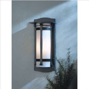   Outdoor Wall Sconce Finish Opaque Brushed Steel, Shade Color Opal