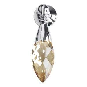  Swarovski Gold Crystal Pendant Pull Knob, 2.7 inch by 0.8 
