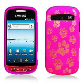 Samsung SCH R720 Admire Phone Pink Paw Print Rose Snap On Hard Case 