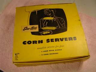 Vintage plastic Serv Rite Corn Servers in orig. box.  