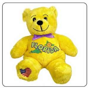    Florida Symbolz Plush Yellow Bear Stuffed Animal: Toys & Games