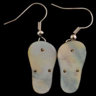 Beautiful Abalone Shell beads earrings pair A2930  