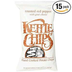 Kettle Brand Natural Gourmet Potato Chips, Roasted Red Peppar With 