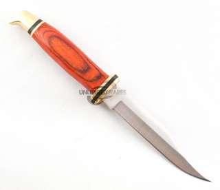 75 HUNTING BOWIE SKINNING KNIFE LEATHER SHEATH Survival Fixed Blade 