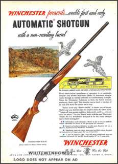 1954 WINCHESTER Model 50 Automatic SHOTGUN Hunting AD  