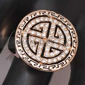 55ct Fashion Ring 18KGP use Swarovski Crystal 221RR  