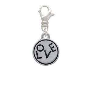   Love in Round Disc   Silver Plated Clip on Charm [Jewelry] Jewelry