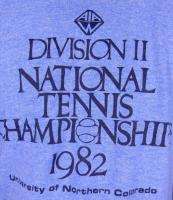 Vtg 1982 TENNIS Championship NORTH COLORADO UNIVERSITY Thin 80s t 