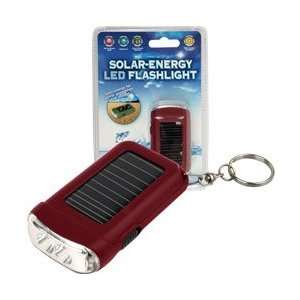  Solar Energy LED Flashlight w/ Keychain   Red. Product 