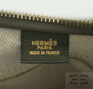 Hermes Vert Olive Togo Leather Hobo Bag  