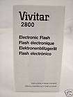 Vivitar 2800 Elec. Flash Original Instruction Manual