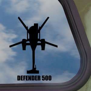  DEFENDER 500 Black Decal Military Soldier Window Sticker 