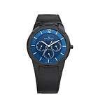 New Skagen Mens MultiFunct​ion Blue Dial Leather Watch 