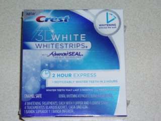 CREST 3D WHITENING STRIPS ~ 2 HOUR EXPRESS ~ ADVANCED SEAL  