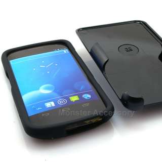 The Samsung Galaxy Nexus Black Holster Combo Hard Cover Case provides 