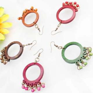 Bulk 5 PCS Mixed Coconut Round Beads Dangle Earrings~~~  