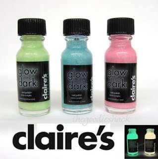 Claires Cosmetics Glow In The Dark Nail Polish Glitter  